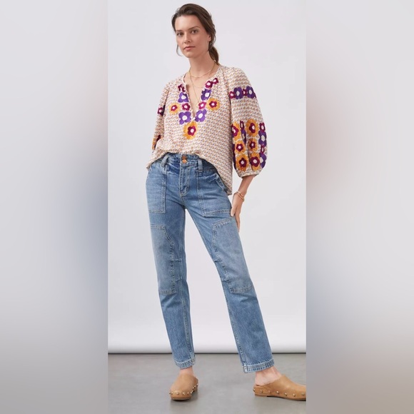 Anthropologie Denim - Anthropologie Pilcro The Wanderer Relaxed Utility Jean Distressed Denim Pockets
